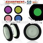 blk415 cheaters  illusion plugs and tapers acrylic body jewelry belly button