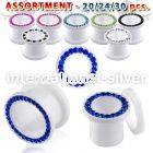 blk430 tunnels gauges acrylic body jewelry ear lobe