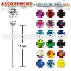 blk494 bend it to fit nose studs silver 925 belly button