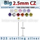 blk522 bend it to fit nose studs silver 925 nose