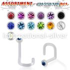 blk542 l shape nose studs bioflex ptfe nose