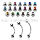 bn18jb3 surgical steel eyebrow bananas eyebrow piercing