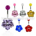 bnaflc2 belly rings surgical steel 316l with acrylic parts belly button