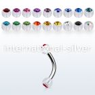 bnajb4 micro curved barbells surgical steel 316l with acrylic parts eyebrow