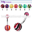 bndxc belly rings surgical steel 316l with acrylic parts belly button