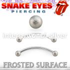 bnefo3l surgical steel snake eye piercing curved barbell 3mm