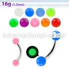 bneglb micro curved barbells surgical steel 316l with acrylic parts eyebrow