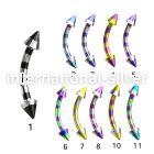 bnemtn micro curved barbells anodized surgical steel 316l eyebrow