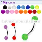 bneuvb micro curved barbells surgical steel 316l with acrylic parts eyebrow