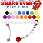 bnevbl micro curved barbells surgical steel 316l with acrylic parts eyebrow