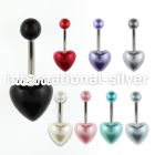 bnhrpe belly rings surgical steel 316l with acrylic parts belly button