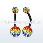 bnt2frgg belly rings anodized surgical steel 316l belly button