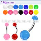 bnuv belly rings surgical steel 316l with acrylic parts belly button