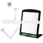 brac3 l shape nose studs acrylic body jewelry nose