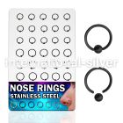 brcrt1 hoops captive rings anodized surgical steel 316l ear lobe