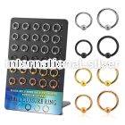 brcrt4b anodized surgical steel ball closure rings ear  othersear  lobe helix nipple  piercing