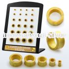 brdpwj tunnels gauges organic body jewelry ear lobe