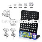 breszr3 steel ear studs prong setting 2mm 6mm cz 36