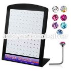 brnsmm l shape nose studs silver 925 nose