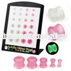 brpg176 tunnels gauges acrylic body jewelry ear lobe