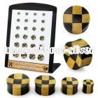 brpg226 crocodile black concave double flare ear plugs 24pcs