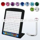 brs115 l shape nose studs surgical steel 316l nose