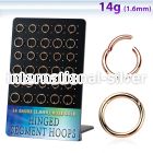 brsegh8 anodized surgical steel seamless and segment rings ear  lobe helix nipple  piercing