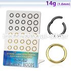 brsegh9 anodized surgical steel seamless and segment rings ear  lobe nipple  piercing