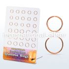 brsel10 seamless segment rings anodized surgical steel 316l nose