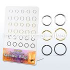 brsel11 seamless segment rings anodized surgical steel 316l nose