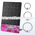 brsel14 board w 30 steel fixed bead ring w twisted wire design