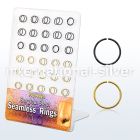 brsel7 seamless segment rings anodized surgical steel 316l nose