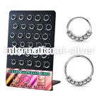 brselz3 surgical steel seamless and segment rings septum piercing