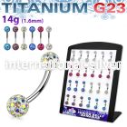 brubn5 belly rings titanium g23 implant grade belly button