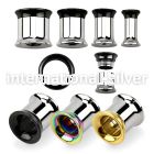 bshp tunnels gauges anodized surgical steel 316l ear lobe