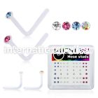 bxa30 l shape nose studs acrylic body jewelry nose