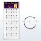 bxcln1 fake illusion hoops surgical steel 316l belly button