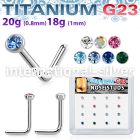 bxunl3 titanium l shaped nose studs 20g 18g color 16pcs