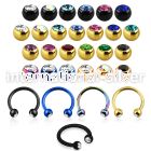 cbet2c horseshoes anodized surgical steel 316l belly button