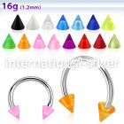 cbeuvcn horseshoes surgical steel 316l with acrylic parts belly button