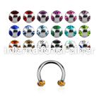 cbjb3 horseshoes surgical steel 316l belly button