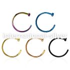 cltns20 fake illusion body jewelry anodized surgical steel 316l nose