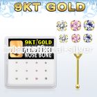 d9gnb12 gold nose bones nose piercing