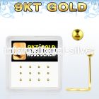 d9gsc5 l shape nose studs gold nose