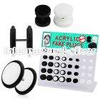 dacb112 cheaters  illusion plugs and tapers acrylic body jewelry belly button