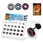 dacb137 cheaters  illusion plugs and tapers anodized surgical steel 316l ear lobe
