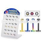 dacb169 labrets lip rings anodized surgical steel 316l labrets chin