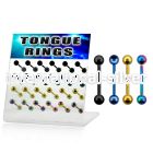 dacb7 straight barbells anodized surgical steel 316l tongue