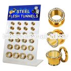 dapg56c tunnels gauges anodized surgical steel 316l ear lobe