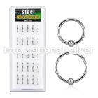 dbcr2 hoops captive rings surgical steel 316l ear lobe